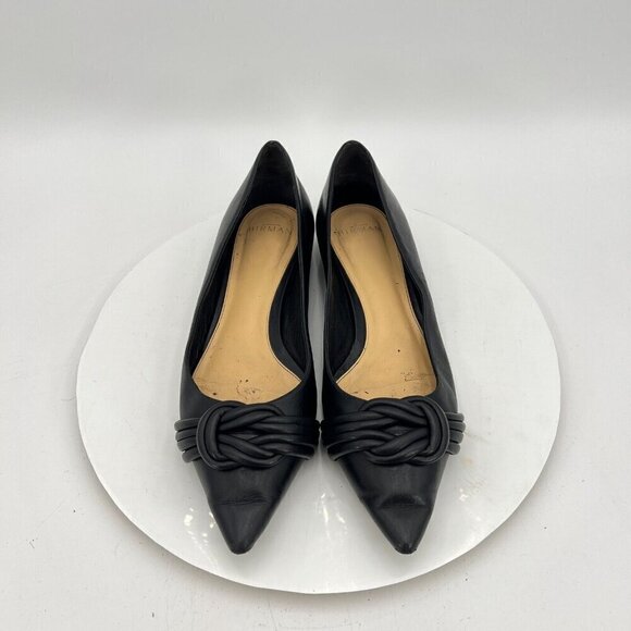 Alexandre Birman Women Size EU 39.5 US 9 Black Pointed Toe Slip On Flat Shoes - Picture 1 of 16